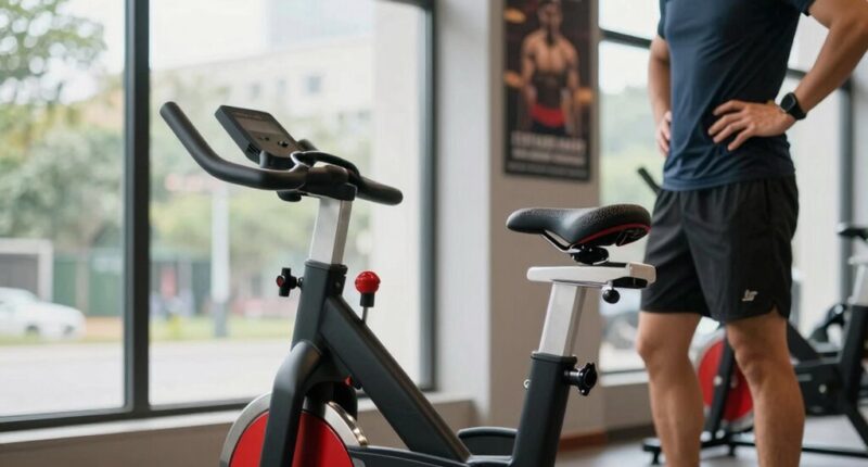 proper indoor cycling saddle height