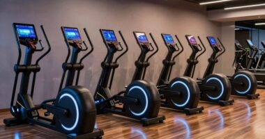 top screen equipped ellipticals