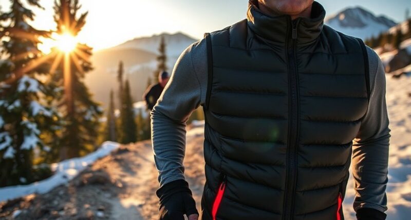 top heated running vests