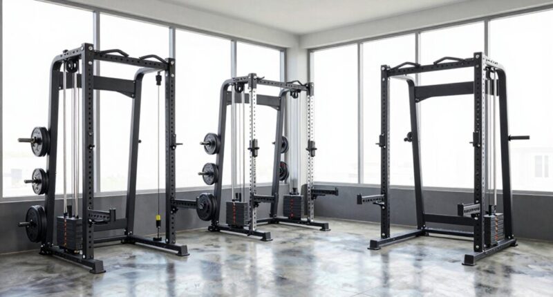 top power racks with cables