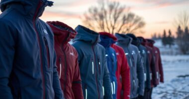 winter running jackets with reflectivity