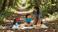 comfortable child outdoor adventures