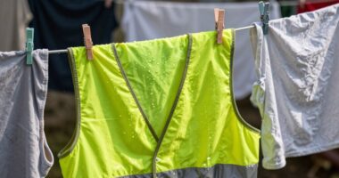 maintain reflective gear visibility
