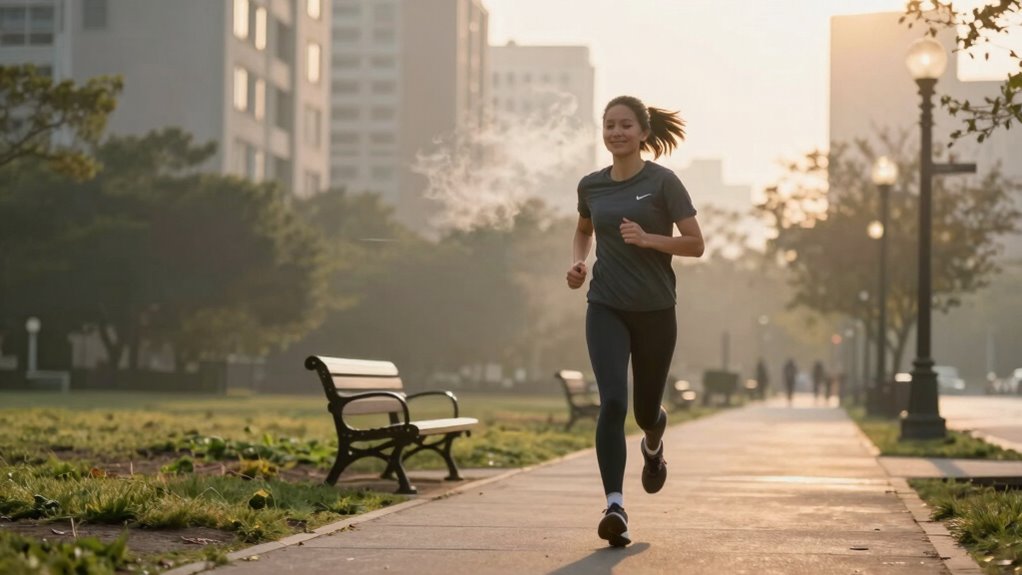 prepared morning running routine