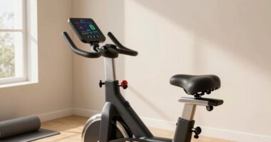 protective indoor bike setup
