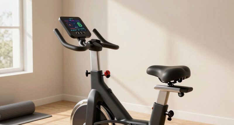 protective indoor bike setup
